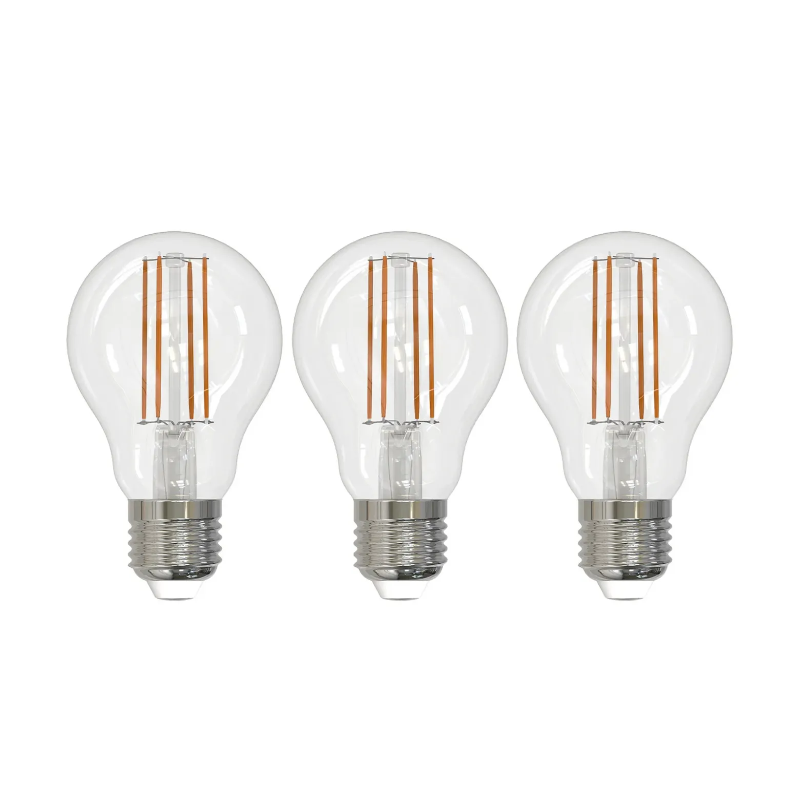 LED-lamppu E27 hehkulanka 6W kirkas 2,700K himmennettävä 3 kpl:n sarja