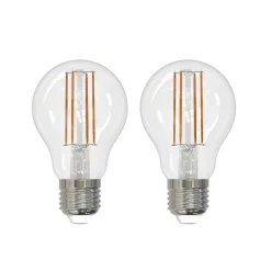 LED-lamppu E27 hehkulanka 6W kirkas 2,700K himmennettävä 2 kpl sarja