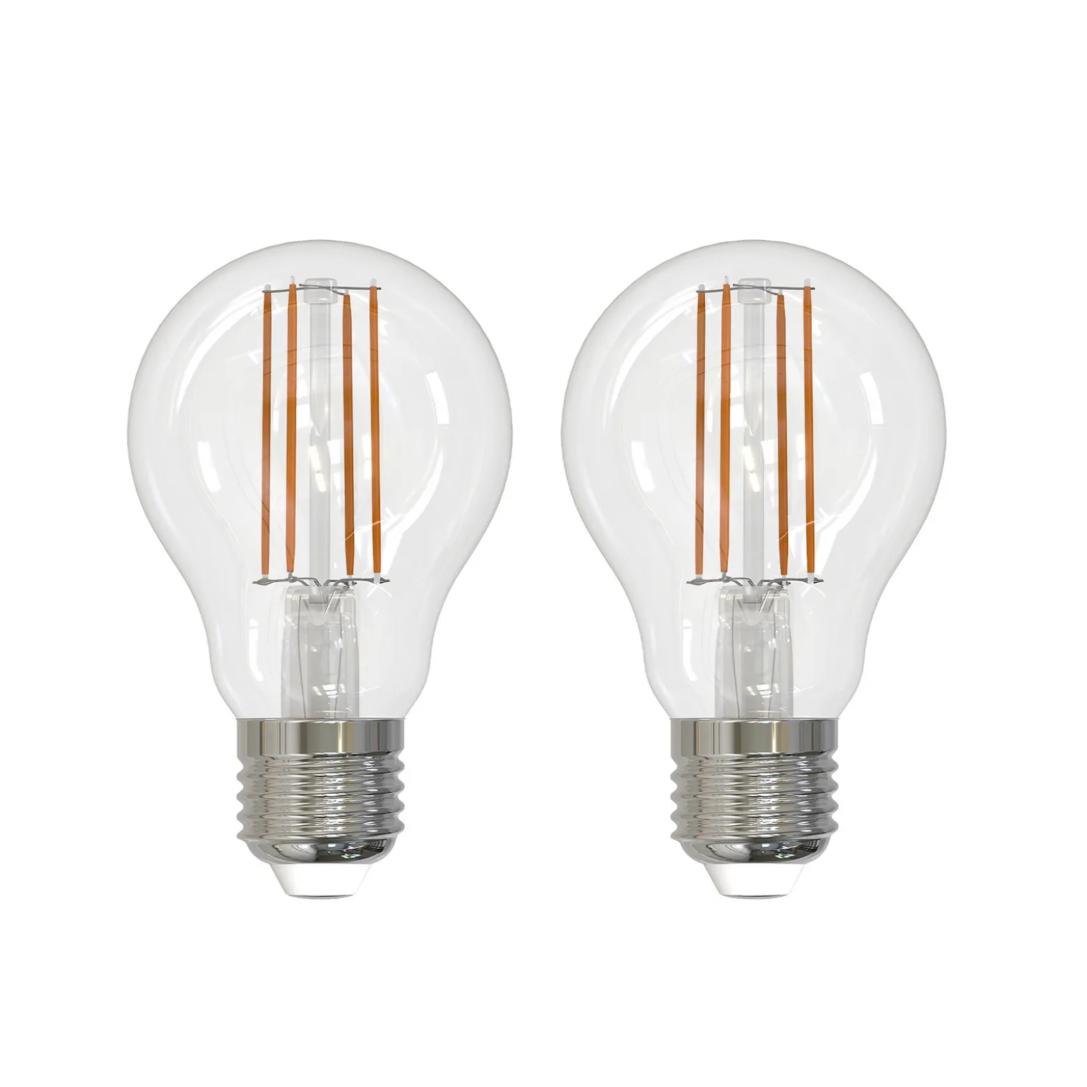 LED-lamppu E27 hehkulanka 6W kirkas 2,700K himmennettävä 2 kpl sarja