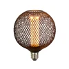LED-lamppu E27 Mesh 3,5 W 1 800 K Ø12 cm musta