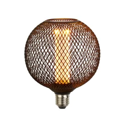 LED-lamppu E27 Mesh 3,5 W 1 800 K Ø12 cm musta