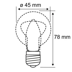 LED-lamppu E14 827 pääpeili hopea 4.8W himmennettävä