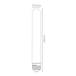 LED-lamppu E27 putki T32 5W 2,200K himmennettävä 20cm