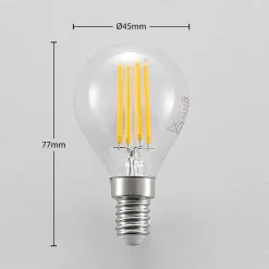 LED-lamppu E14 P45, 4W, kirkas, 2700K, himmennettävä, 3 kpl:n setti