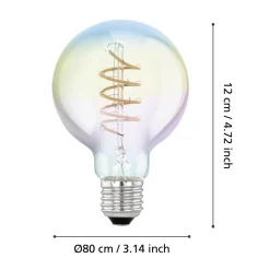 LED-lamppu E27 4W G80 2000K filament irisoiva him.