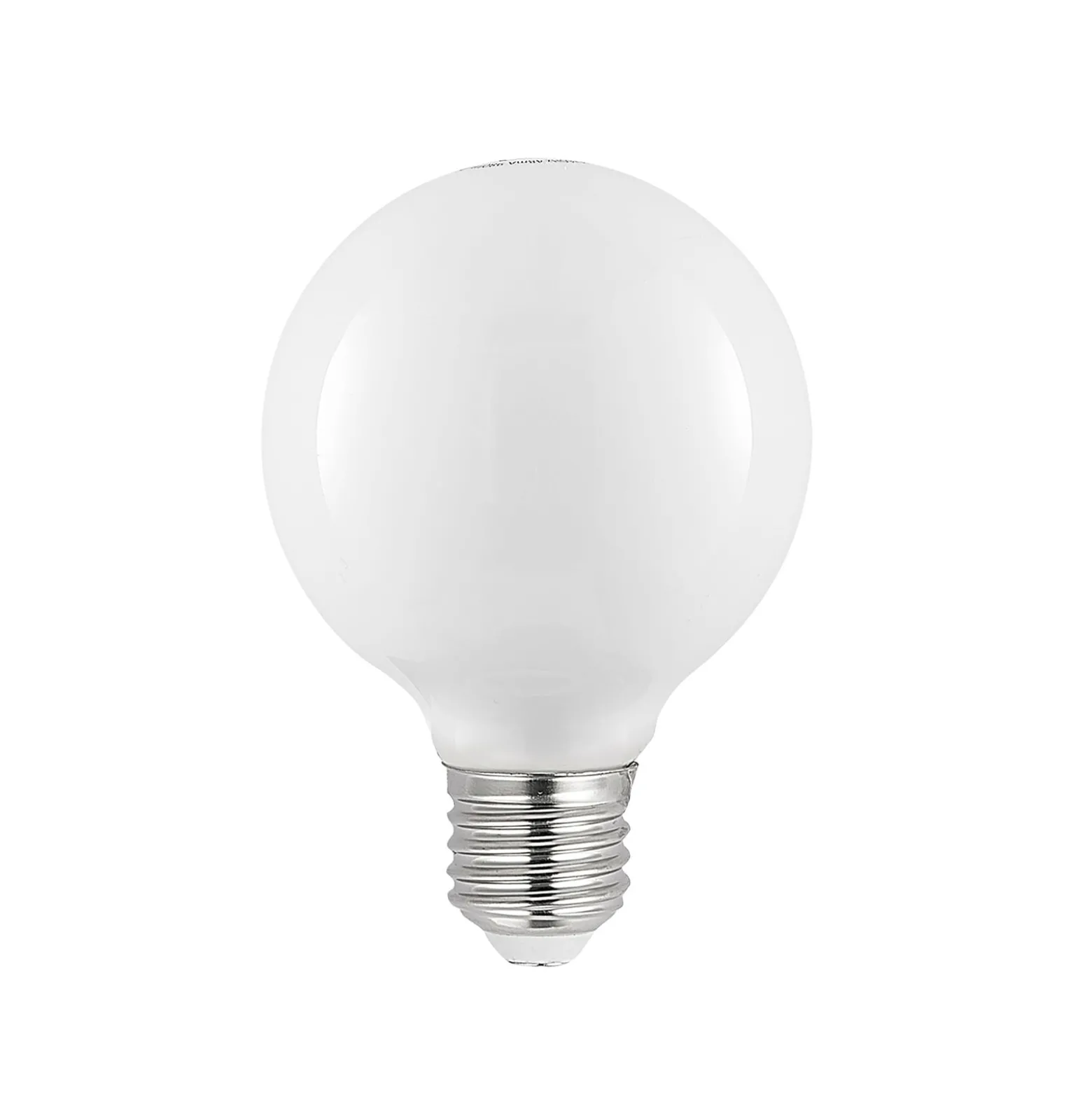 LED-lamppu E27 8W G80 2,700K himmennettävä, opaali, 2 kpl sarja