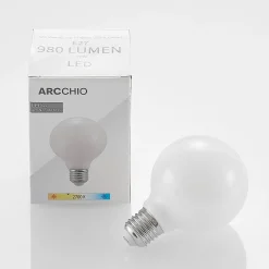 LED-lamppu E27 8W G80 2,700K himmennettävä, opaali, 2 kpl sarja