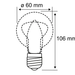 LED-lamppu E27 7W hehkulanka 2700K kirkas 2-pack 2-pack