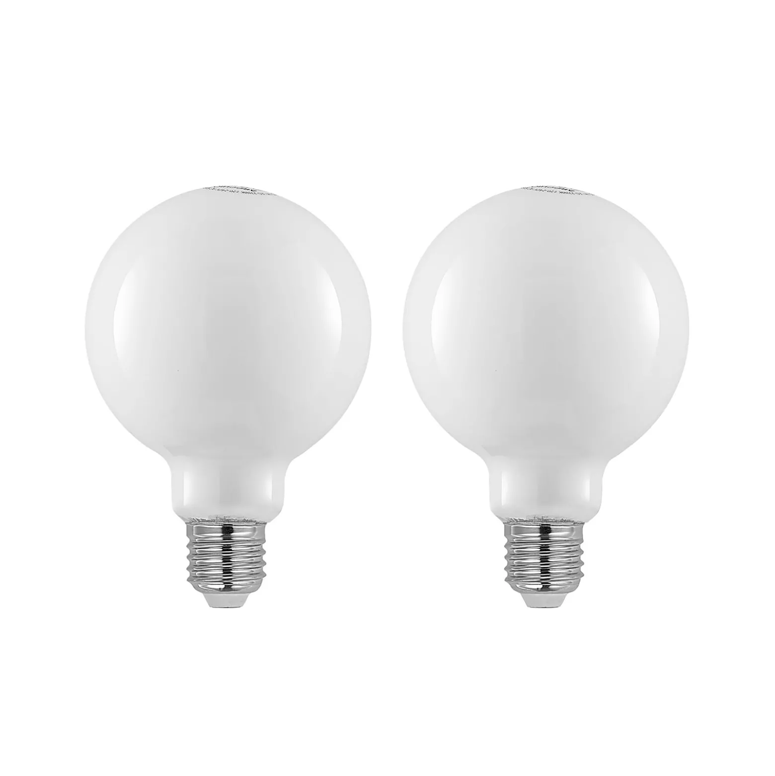 LED-lamppu E27 4 W 2700 K G95 Globe himmennettävä opaali 2 kpl