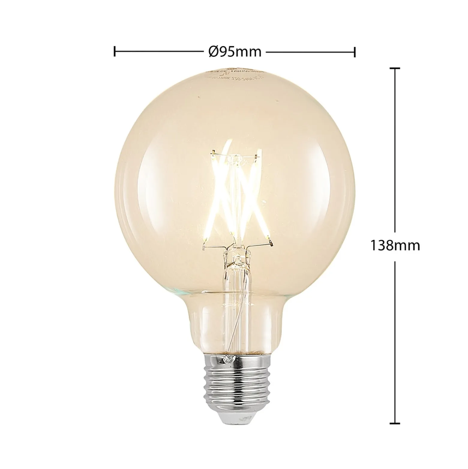 LED-lamppu E27 4W 2 700 K G95 globe kirkas 2 kpl