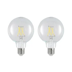 LED-lamppu E27 4W 2 700 K G95 globe kirkas 2 kpl