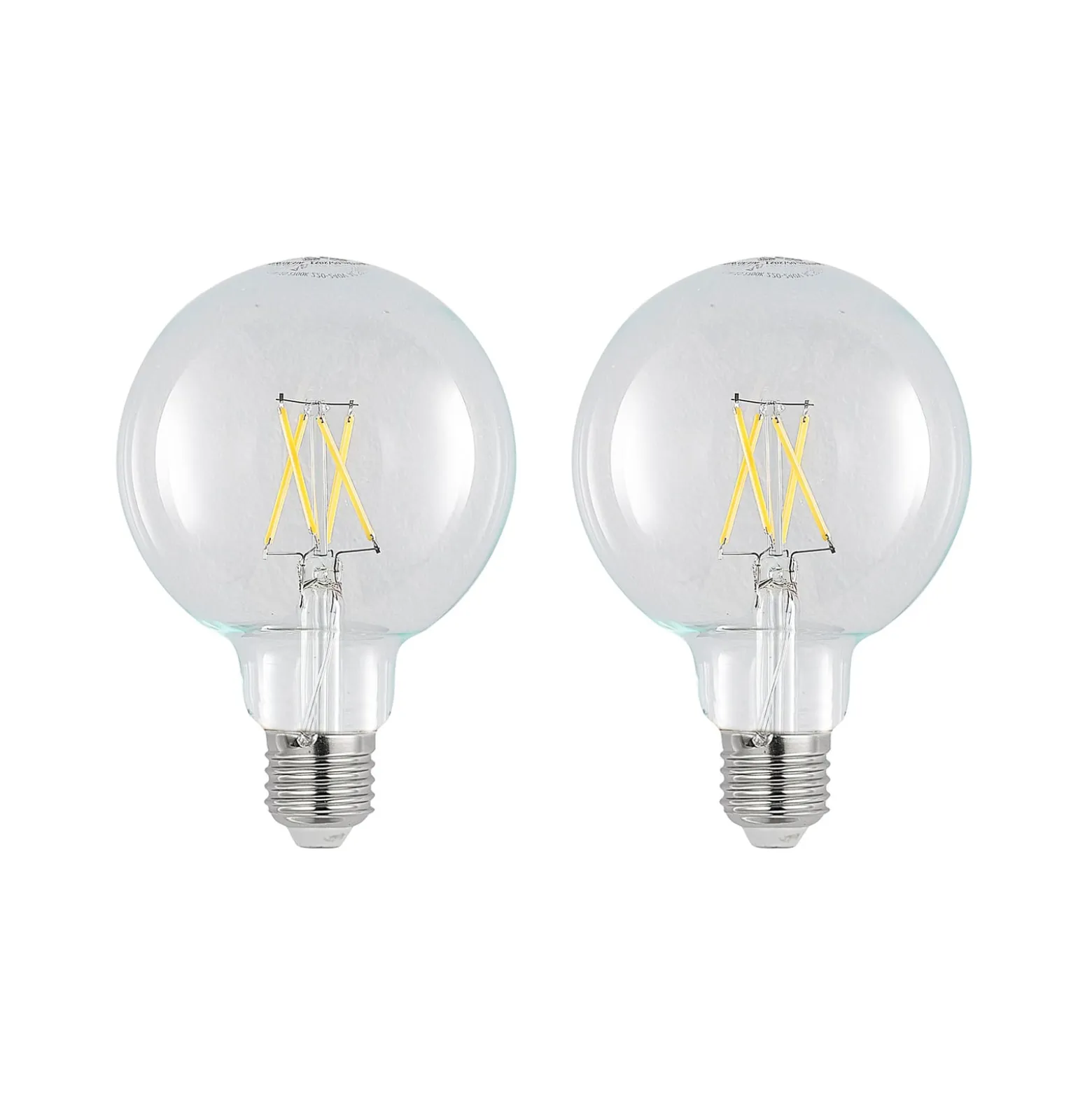 LED-lamppu E27 4W 2 700 K G95 globe kirkas 2 kpl
