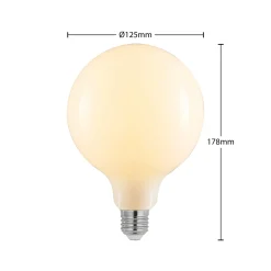 LED-lamppu E27 6W 2700K G125 himmennys opaali 3kpl