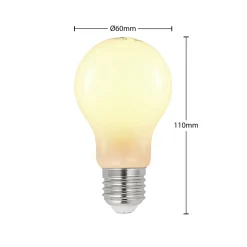 LED-lamppu E27 8W 2700K himmennettävä, opaali, 2x