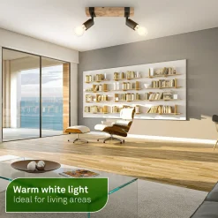 LED-lamppu E27 4W kirkas 3000K 840 lm EEK A 2er