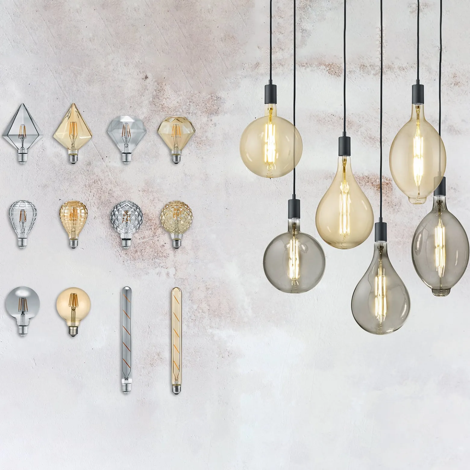 LED-lamppu E27 4W 2700K, timantti, meripihka