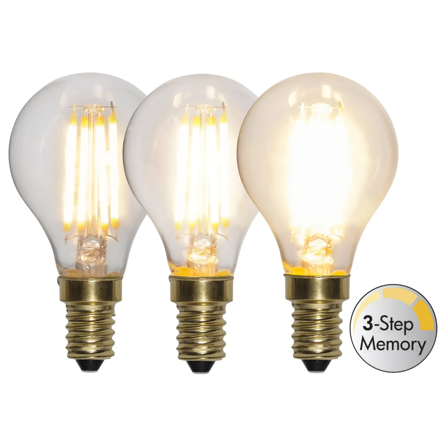 LED-lamppu E14 4W Soft Glow 2100K 3-vaihehimmennys