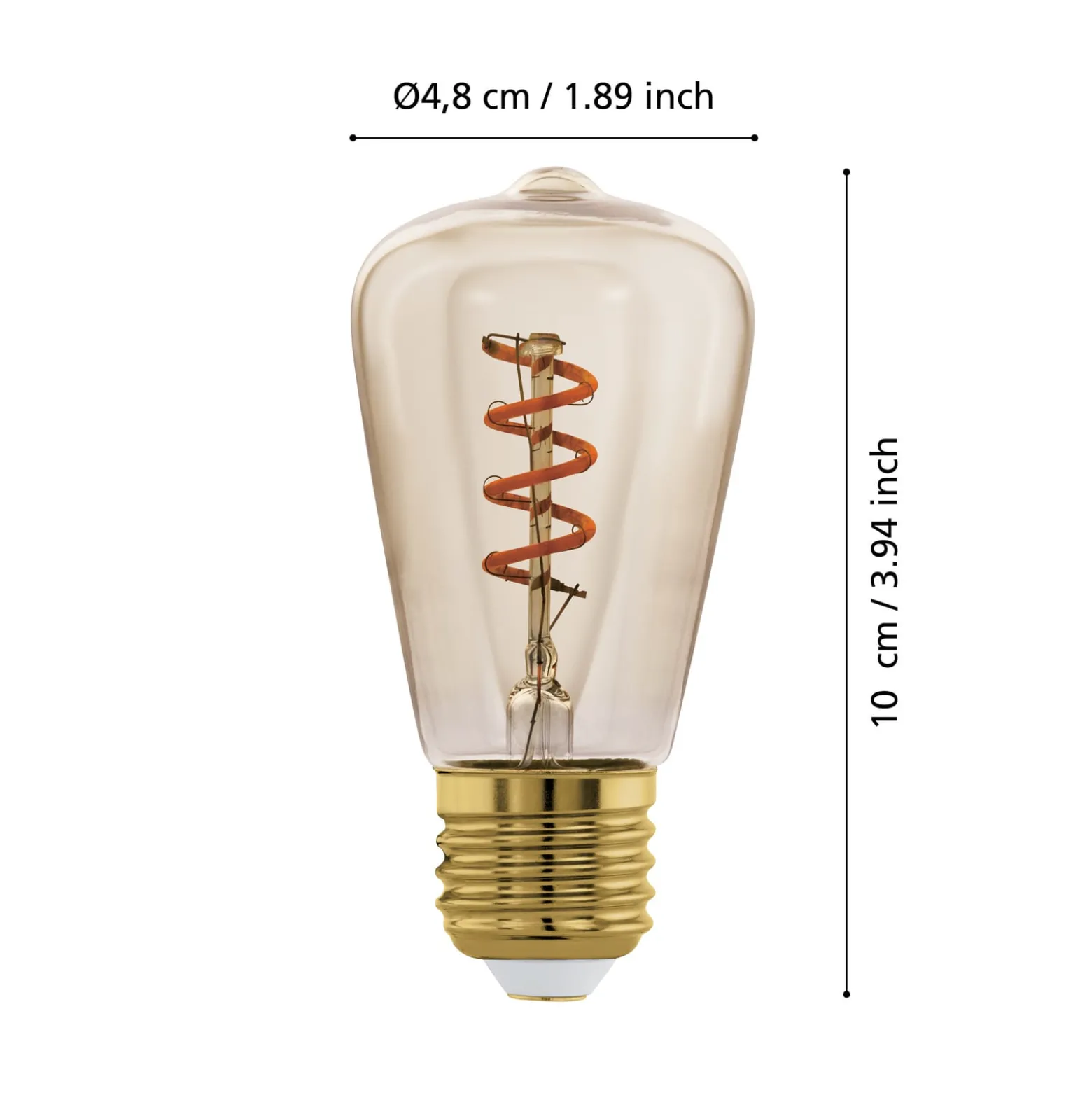 LED-lamppu E27 4W ST48 2,000K hehkulanka keltainen himmeä