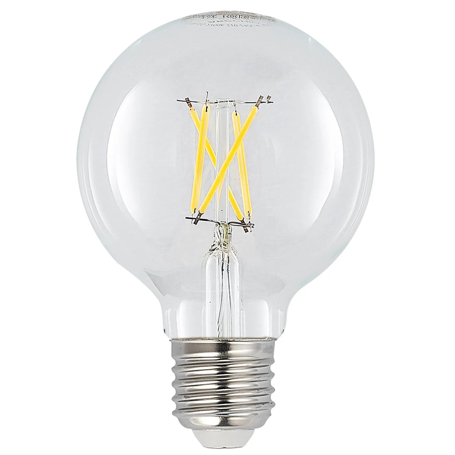 LED-lamppu G80 E27, 4 W, 2 700 K, hehkulanka, kirkas, himmennettävä