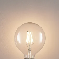 LED-lamppu G125 E27, 6 W, 2 700 K, kirkas hehkulanka, himmennettävä