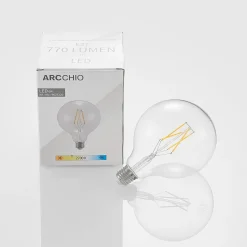 LED-lamppu G125 E27, 6 W, 2 700 K, kirkas hehkulanka, himmennettävä