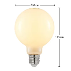 LED-lamppu G95 E27, 4 W, 2 700 K, opaali, himmennettävä