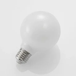 LED-lamppu G80 E27, 8 W, 2 700 K, opaali, himmennettävä
