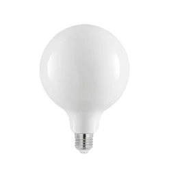 LED-lamppu G125 E27, 6 W, 2 700 K, opaalinen, himmennettävä