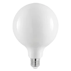 LED-lamppu G125 E27, 8 W, 2 700 K, opaalinen, himmennettävä