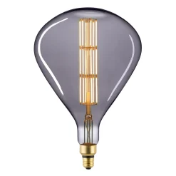 LED-lamppu Giant Tear E27 8 W hehkulanka 1 800 K himmennettävä titaani