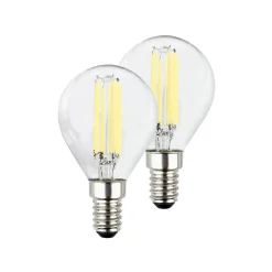 LED-lamppu pudotus E14 4W kirkas 3000K 840lm EEK A 2er