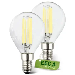 LED-lamppu pudotus E14 4W kirkas 3000K 840lm EEK A 2er