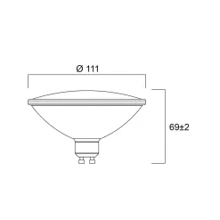 LED-lamppu RETRO, ES111, GU10 12 W 830 1150 lm himmennettävä 25°