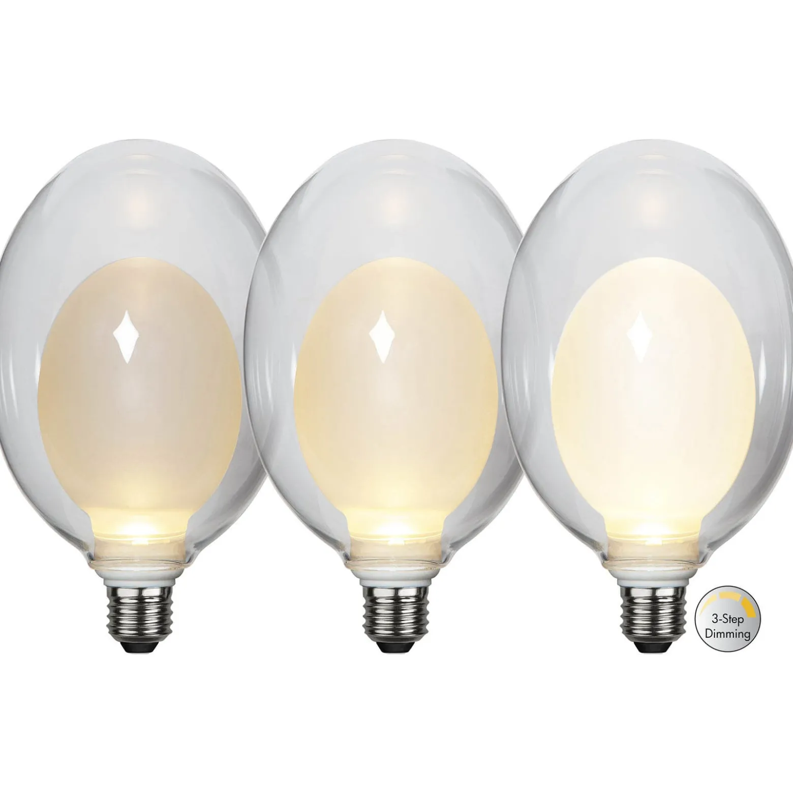 LED-lamppu Space E27 3,5W D120, opaali, 3-step dim