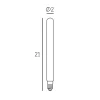 LED-lamppu Tube 210, matta E14 4,65 W 2 700 K himmennettävä