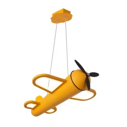 LED-lastenhuoneen riippuvalo Fokker, keltainen Pituus 46 cm Metalli