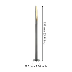 LED-lattiavalaisin Barbotto musta/kulta
