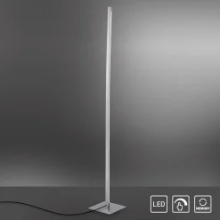 LED-lattiavalaisin Bella, suora, neliskanttinen jalusta, terästä