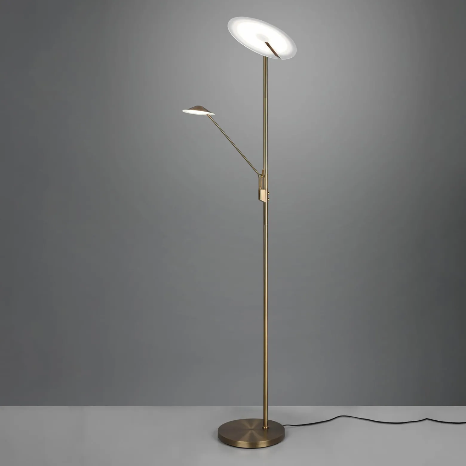 LED-lattiavalaisin Brantford lukuvalaisin, vanha messinki
