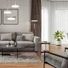 LED-lattiavalaisin Celeste valkoinen/ruskea 160 cm lasi/metalli Touchdim