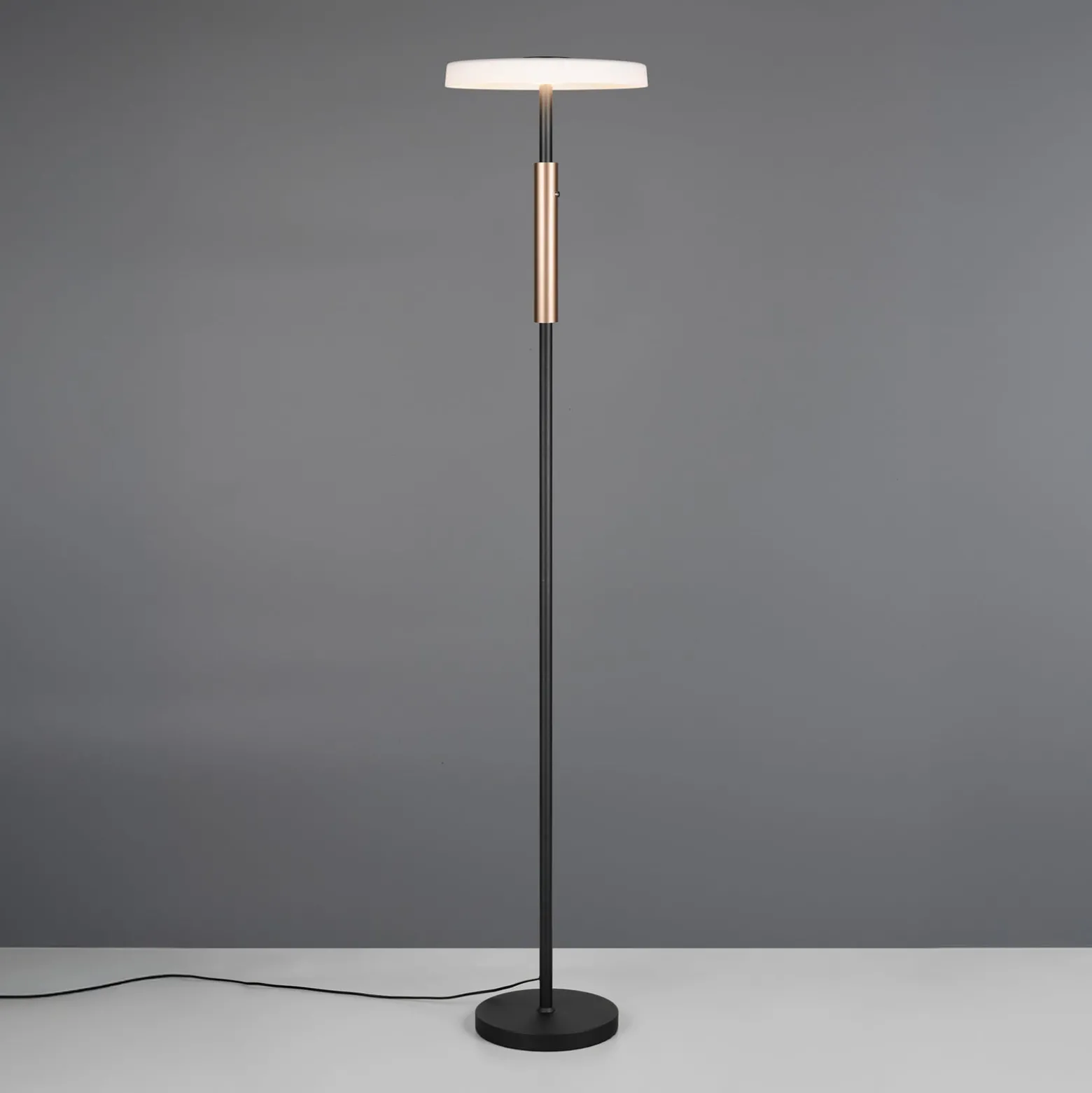 LED-lattiavalaisin Celeste valkoinen/ruskea 160 cm lasi/metalli Touchdim
