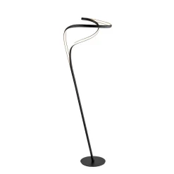 LED-lattiavalaisin Danza, himmennin, mattamusta, metalli, alumiini