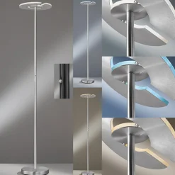 LED-lattiavalaisin Dent, matta nikkeli/kromi, 180 cm, CCT, 1-valo.