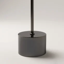 LED-lattiavalaisin DOUBLE MOON, musta/savuharmaa, korkeus 146 cm