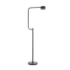 LED-lattiavalaisin Hugo, musta, rauta, korkeus 130 cm, himmennettävä.