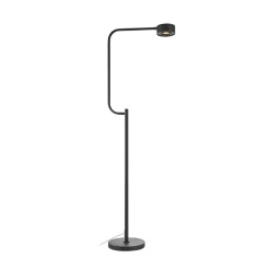 LED-lattiavalaisin Hugo, musta, rauta, korkeus 130 cm, himmennettävä.