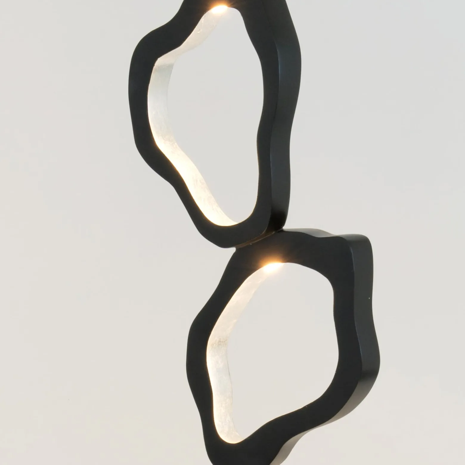LED-lattiavalaisin Infernale, musta/hopea, 5-valo, rautainen