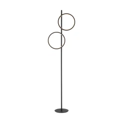 LED-lattiavalaisin Mini-Ritus, musta, rauta, 2 rengasta