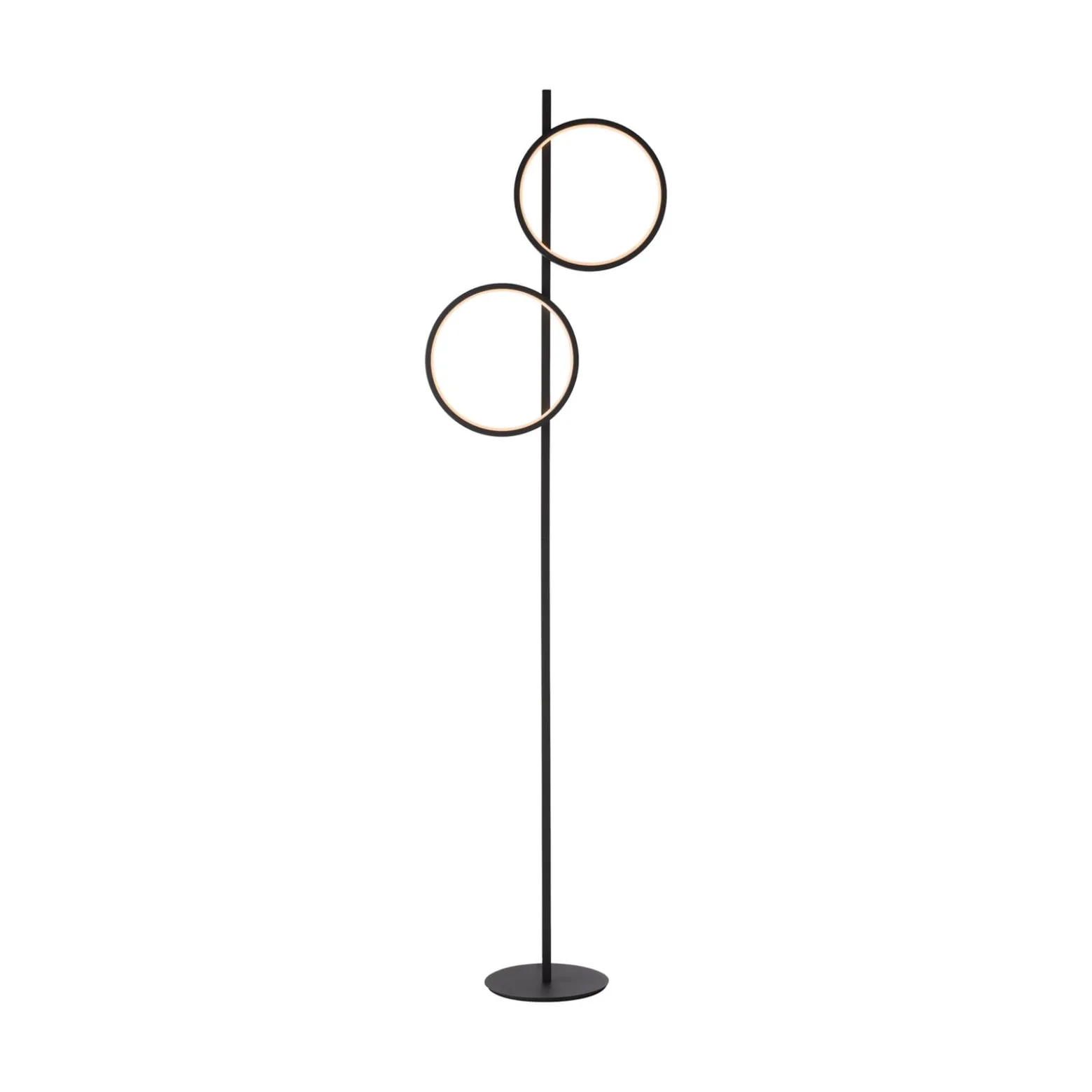 LED-lattiavalaisin Mini-Ritus, musta, rauta, 2 rengasta