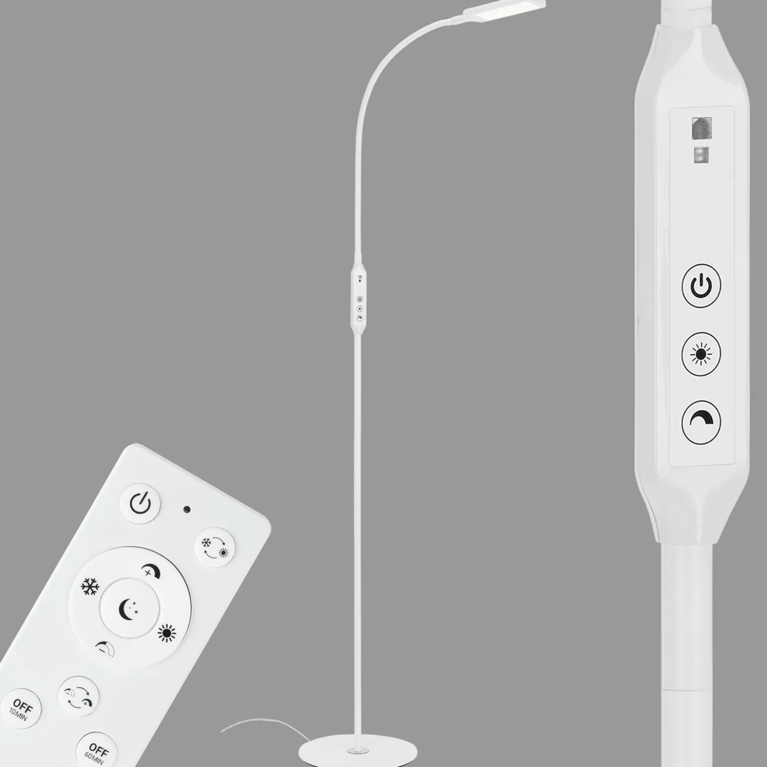 LED-lattiavalaisin Office Remote, kaukosäädin, valkoinen